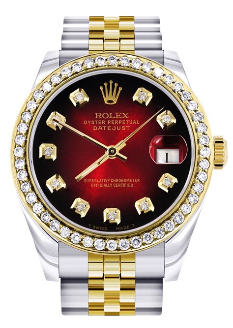 rolex red diamond watch|Rolex diamond watch women's.